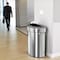 Hls Commercial 18 gal Half-Round Indoor Metal Can, Silver, Open Top, Stainless Steel, 12.4 in HLS18DOT - alternate 3