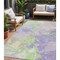 Homeroots 5' X 8' Lavender Mint Green And Beige Abstract Washable Indoor Outdoor Area Rug 618545 - alternate 1