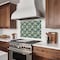 Homeroots 7" x 7" Blue And Green Vinyl Arabesque Peel And Stick Removable Tiles 572062 - alternate 4