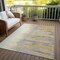 Homeroots 10' X 14' Gold Gray And Beige Abstract Washable Indoor Outdoor Area Rug 601211 - alternate 3