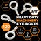 Xpose Safety Eye Bolts Steel, 120 PK MEB38-114-120-X-S - alternate 2