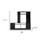 Homeroots 78in Black Wood Open shelving Entertainment Center 478446 - alternate 3