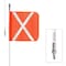 Safetywhips Warning Whip Heavy Duty Whip with Flag, White Whip, Orange Flag, White Reflective X, 144 Length SW12QD-XW - alternate 1