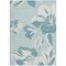 Homeroots 10' X 14' Teal Blue Aqua And Ivory Floral Washable Indoor Outdoor Area Rug 589577 - alternate 2