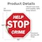 Signmission Help Stop Crime, 10 Inch X 10 Inch, Vinyl Decal OC-D-10-72 - alternate 2