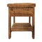 Homeroots 29" Natural Solid Wood One Drawer Nightstand 488759 - alternate 3
