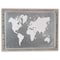 Homeroots 25" X 34" Brown and Gray Wood and Metal World Map Hanging Dimensional Sculpture 483379 - alternate 1
