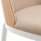 Leisuremod Tule Dining Chair with Velvet Seat & White Steel Frame, Natural Wood/Brown, 2PK TWCNW18BR2 - alternate 2