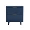 Manhattan Comfort Elara 18 in Solid Wood Nightstand in Midnight Blue (2-Drawer) NS1780-4 - alternate 1