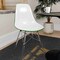 Leisuremod Dover Modern ABS Plastic Dining Side Chair with Metal Base EPC19WG - alternate 2