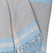 Homeroots 50" X 60" Blue Gray and Beige Woven Cotton Plaid Throw Blanket with Fringe 548943 - alternate 3