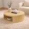 Manhattan Comfort Alure 36 in Round Coffee Table in Natural Oak CT1800-2 - alternate 1