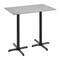 Flash Furniture 48" x 30" Tabletop, Gray Faux Concrete, Seamless Surface Technology, 22x30 Black Bar Height X-Bases ST-REC3048-CMGY-T2230B-GG - alternate 1