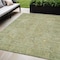 Homeroots 5' X 8' Sage Green And Brown Oriental Washable Indoor Outdoor Area Rug 603882 - alternate 1