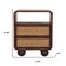 Homeroots 22" Brown Solid Wood Two Drawer Nightstand 651883 - alternate 2