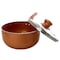 Better Chef 2 Qt. Copper Colored Ceramic Coated Saucepan with glass lid SP6 - alternate 2