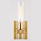 Vaxcel Bari 1 Light Satin Brass Contemporary Wall Sconce with Clear Cylinder Glass W0426 - alternate 3