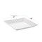 Smarty Had A Party 12" x 12" White Square with Groove Rim Plastic Serving Trays (24 Trays), 24PK 7915-CASE - alternate 2