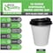 Ecoquality 10oz White Disposable Paper Coffee Cups with Black DomeLids - For Office, and Latte, 25PK EQ10WPCBDL-25 - alternate 2