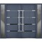Vdomdoors Steel Double Doors Deux 1105 Gray Graphite 2 Sidelight Exterior Windows Stainless Inserts Single Mo DEUX1105DEXD-GRE-RH-W14+72+14 x H80 - alternate 1