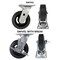 Hyw Products Heavy Duty Caster Set 6in Rubber on Cast Iron Wheels, 2 Swivel & 2 Swivel with Brake, 4PK 40-60S-A1-RC-2,40-60S-A1-RC-TB-2 - alternate 2