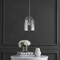 Jonathan Y Matilda 10" 1-Light Industrial Designer Iron/Dimple Glass Dome LED Pendant, Nickel/Clear JYL7595A - alternate 3