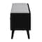 Homeroots 59" Gray and Black Fabric Upholstered Storage Bench with Drawers 523986 - alternate 6