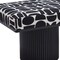 Homeroots 49in White and Black Fabric and Solid Wood Upholstered Bench 668858 - alternate 4