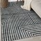World Rug Gallery Distressed Bohemian Stripes Washable Non Slip Area Rug 3 ft x 5 ft Anthracite WR76ANTHRACITE3X5 - alternate 1