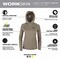 Milwaukee Tool Hoodie, S, Brown, Women's F550N-S - alternate 5