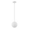 Jonathan Y Bleecker 7.75" Metal/Glass Globe LED Pendant, White JYL9528E - alternate 3