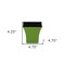 Homeroots 5in Lime Green Recycled Plastic Indoor Outdoor Square Pot Planter 488328 - alternate 2