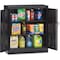 Tennsco Shelving Storage Cabinet, 42 in H, 36 in W, 18 in D, Swing, Keyed, Black, 2 Shelves, 0 Drawers 4218BK - alternate 1