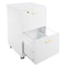 Lavish Home 2 Drawer Wood File Cabinet Filing Cabinet with Lock Rolling File Cabinet for Under Desk Storage 80-FC-4-WHT - alternate 4