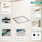 Hansgrohe Brilliance Point DraSet 4"x 4" Trim w/ Height Adjustable Frame and Rough Brushed Stainless Steel 56132801 - alternate 2