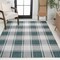 Jonathan Y Sabine Traditional Farmhouse Bold Gingham Turquoise/Cream 4 ft. x 6 ft. Indoor/Outdoor Area Rug TSN203E-4 - alternate 2