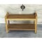 Homeroots 35" Natural Teak Rectangular Shower Bench With Shelf 376738 - alternate 3