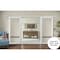 Sartodoors Sturdy Double Barn Door with Clear Glass, Lucia 2666 White Silk and Aluminum Strips, 13FT Rail Han LUCIA2666DB-S-WS-36 x 96 - alternate 3