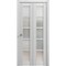 Sartodoors Sliding Closet Bi-fold Doors Grey Solid Core Modern Interior QUADRO4002BF-OAK-84 x 80 (2* 42x80) - alternate 1