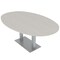 Skutchi Designs Boval Conference Table With Power Unit, 48 in W, 72 in L, Ivory HAR-BOVL-48X72-DOU-K458-NA - alternate 1