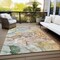 Homeroots 5' X 8' Gray and Gold Abstract Washable Non Skid Indoor Outdoor Area Rug 559163 - alternate 2