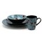 Elama Floral Accents 16 Piece Dinnerware Set in Blue EL-FLORALACCENTS16 - alternate 3