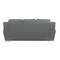 Homeroots 85" Gray Leather Sofa With Silver Legs 329483 - alternate 3