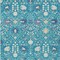 Homeroots 9' X 12' Teal Blue Purple And Ivory Oriental Washable Indoor Outdoor Area Rug 598080 - alternate 3
