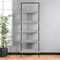 Homeroots 72" Gray Metal Five Tier Bookcase 489804 - alternate 3
