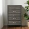 Homeroots 31" Gray Wood Five Drawer Dresser 318747 - alternate 2