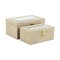 Homeroots Set of Two Beige Solid Wood Box With Lid, 2PK 489362 - alternate 3