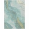 Homeroots 9' X 12' Teal Blue And Aqua Abstract Washable Indoor Outdoor Area Rug 611391 - alternate 3
