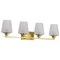 Nuvo Lune, 4 Light Vanity, Vintage Brass Finish, Etched White Glass 60/8234 - alternate 1