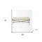 Homeroots 17in Cream and Black Upholstered Cotton Blend Geometric Bench 376189 - alternate 3